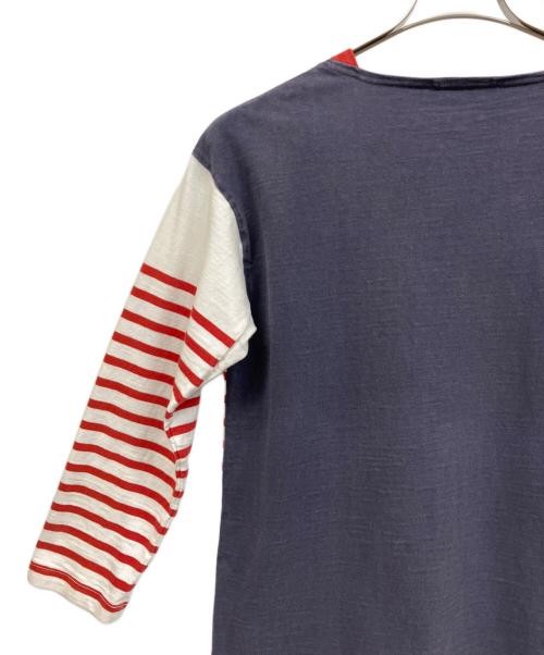 45R（フォーティファイブ・アール）45R (フォーティファイブ・アール) ボーダーTシャツ ホワイト×レッド サイズ:4の古着・服飾アイテム