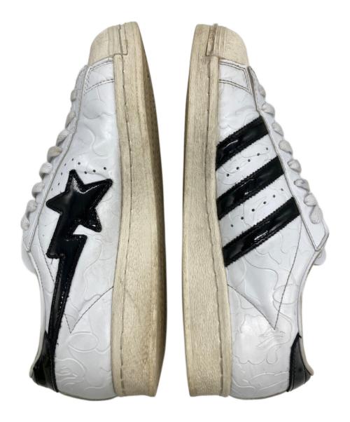 adidas（アディダス）adidas (アディダス) BAPE BY A BATHING APE (ベイプバイアベイシングエイプ) ローカットスニーカー ホワイト サイズ:26cmの古着・服飾アイテム