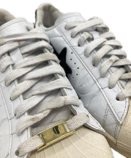 adidas（アディダス）adidas (アディダス) BAPE BY A BATHING APE (ベイプバイアベイシングエイプ) ローカットスニーカー ホワイト サイズ:26cmの古着・服飾アイテム