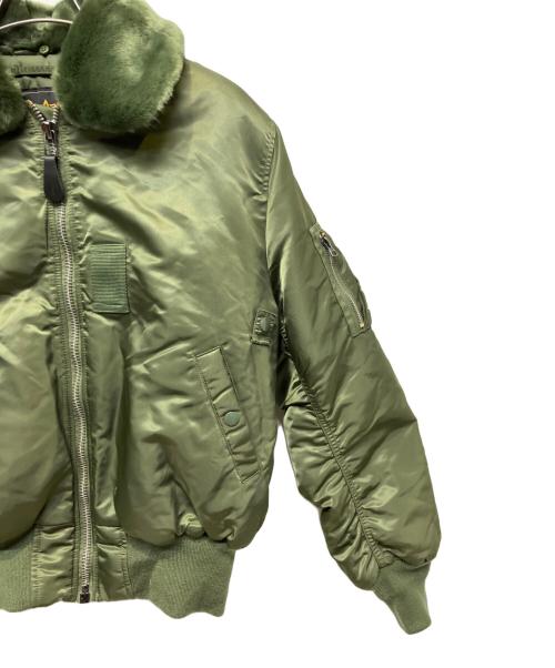 ALPHA INDUSTRIES（アルファインダストリーズ）ALPHA INDUSTRIES (アルファインダストリーズ) B-15フライトジャケット グリーン サイズ:Ｍの古着・服飾アイテム