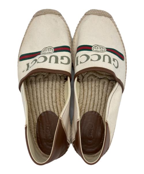 GUCCI（グッチ）GUCCI (グッチ) エスパドリーユ アイボリー サイズ:9の古着・服飾アイテム