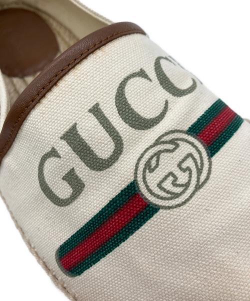 GUCCI（グッチ）GUCCI (グッチ) エスパドリーユ アイボリー サイズ:9の古着・服飾アイテム