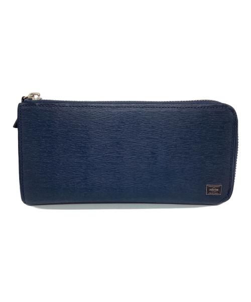 PORTER（ポーター）PORTER (ポーター) L字ファスナー財布 ブルーの古着・服飾アイテム