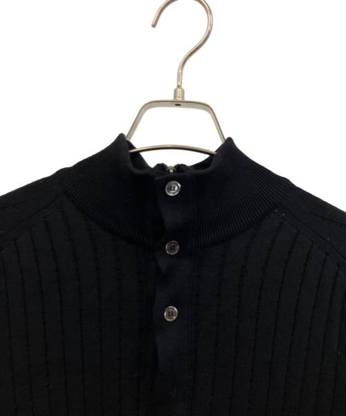 Salvatore Ferragamo（サルヴァトーレ フェラガモ）Salvatore Ferragamo (サルヴァトーレ フェラガモ) ニットポロシャツ ブラック サイズ:XLの古着・服飾アイテム