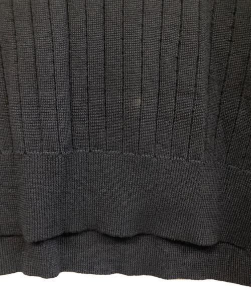 Salvatore Ferragamo（サルヴァトーレ フェラガモ）Salvatore Ferragamo (サルヴァトーレ フェラガモ) ニットポロシャツ ブラック サイズ:XLの古着・服飾アイテム
