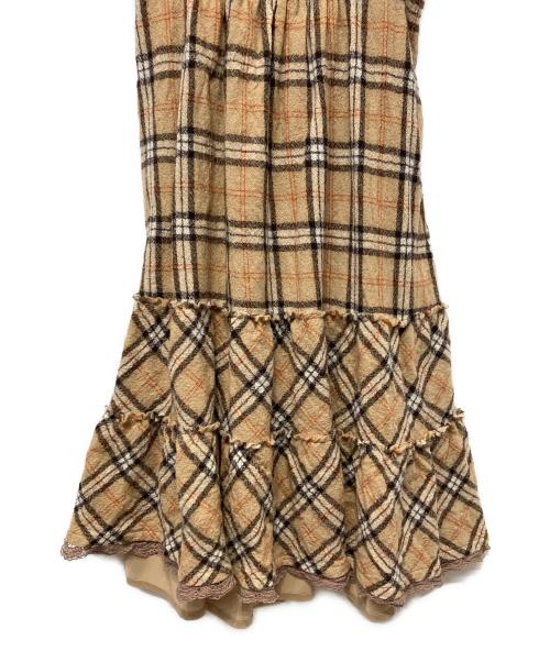 PINK HOUSE（ピンクハウス）PINK HOUSE (ピンクハウス) 半袖ワンピース ベージュ サイズ:Freeの古着・服飾アイテム