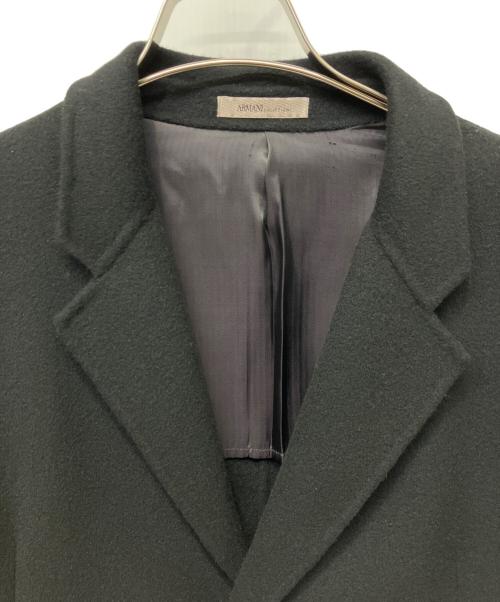 ARMANI COLLEZIONI（アルマーニ コレツィオーニ）ARMANI COLLEZIONI (アルマーニ コレツィオーニ) カシミヤチェスターコート ブラック サイズ:52の古着・服飾アイテム