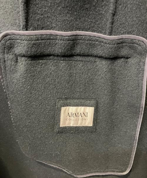 ARMANI COLLEZIONI（アルマーニ コレツィオーニ）ARMANI COLLEZIONI (アルマーニ コレツィオーニ) カシミヤチェスターコート ブラック サイズ:52の古着・服飾アイテム