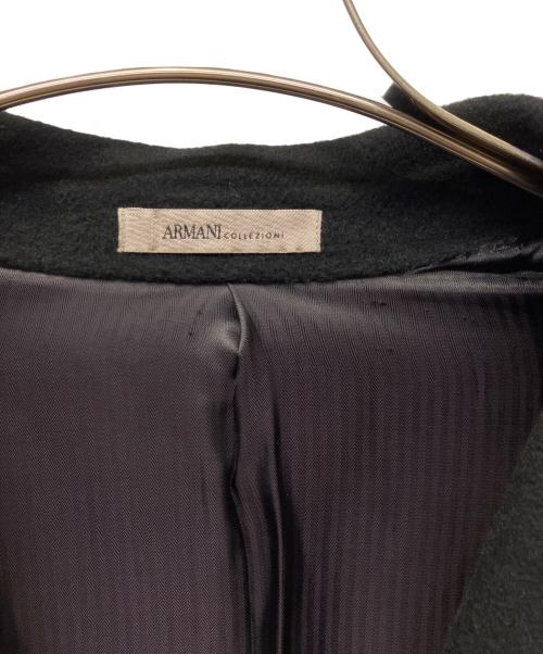 ARMANI COLLEZIONI（アルマーニ コレツィオーニ）ARMANI COLLEZIONI (アルマーニ コレツィオーニ) カシミヤチェスターコート ブラック サイズ:52の古着・服飾アイテム