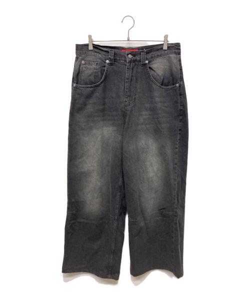 Jaded London（ジェイデッドロンドン）JADED LONDON (ジェイデッドロンドン) ワイドデニムパンツ グレー サイズ:34の古着・服飾アイテム