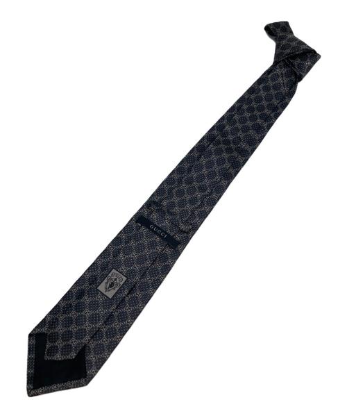 GUCCI（グッチ）GUCCI (グッチ) ネクタイ　GG総柄 ダークグレー サイズ:表記無しの古着・服飾アイテム