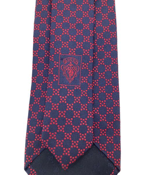 GUCCI（グッチ）GUCCI (グッチ) ネクタイ ネイビー×レッド サイズ:無しの古着・服飾アイテム