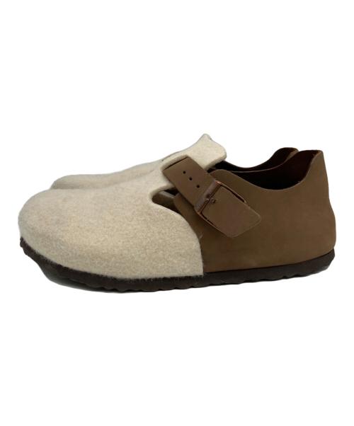 BIRKENSTOCK（ビルケンシュトック）BIRKENSTOCK (ビルケンシュトック) サンダル ホワイト×ブラウン サイズ:26cmの古着・服飾アイテム