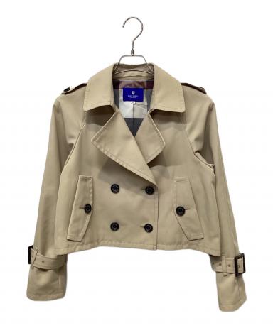 【中古】ブルーレーベルクレストブリッジ BLUE LABEL CRESTBRIDGE ショート トレンチコート ジャケット 36 ベージュ 中古・古着通販】BLUE LABEL CRESTBRIDGE (ブルーレーベルクレスト