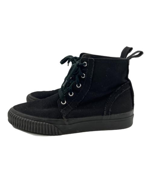 Y's（ワイズ）Y's (ワイズ) ハイカットスニーカー ブラック サイズ:SIZE 3 (24.5~25cm)の古着・服飾アイテム