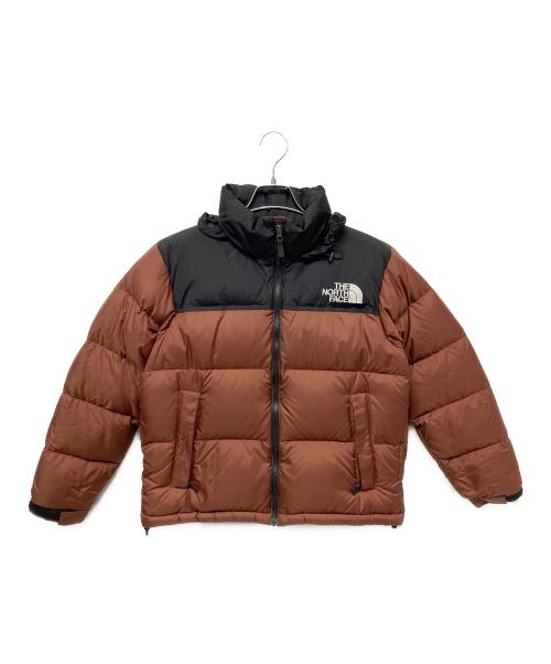 THE NORTH FACE（ザ ノース フェイス）THE NORTH FACE (ザ ノース フェイス) Short Nuptse Jacket ブラック×ブラウン サイズ:Lの古着・服飾アイテム