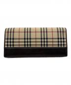 BURBERRYバーバリー）の古着「長財布」｜ベージュ×ブラウン