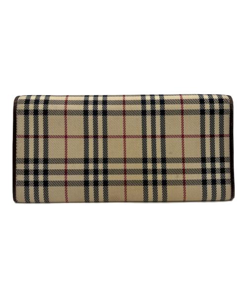 BURBERRY（バーバリー）BURBERRY (バーバリー) 長財布 ベージュ×ブラウンの古着・服飾アイテム