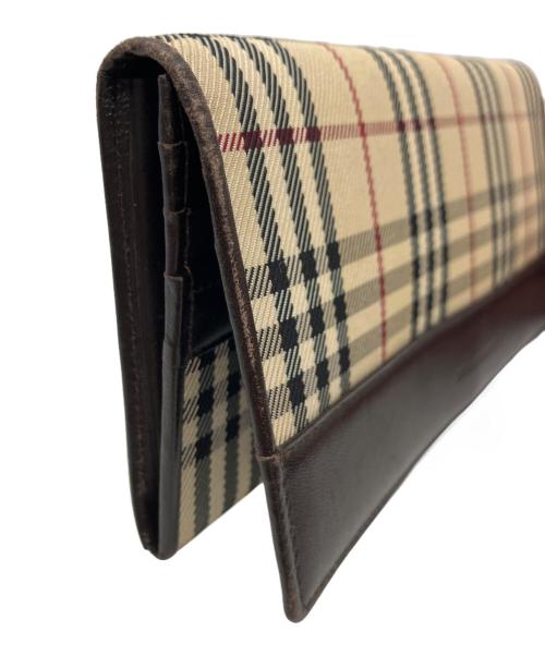 BURBERRY（バーバリー）BURBERRY (バーバリー) 長財布 ベージュ×ブラウンの古着・服飾アイテム