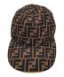 FENDI (フェンディ) FFジャカードファブリック ベースボールキャップ ブラウン×ブラック サイズ:ＦＲＥＥ：25000円