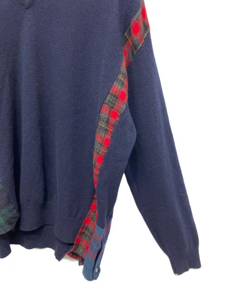 yoused Play Vintage（ユーズドプレイヴィンテージ）yoused Play Vintage (ユーズドプレイヴィンテージ) リメイクニット ネイビー サイズ:FREEの古着・服飾アイテム