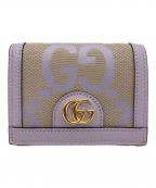 GUCCIグッチ）の古着「カードケース ウォレット（コイン＆紙幣入れ付）」｜パープル