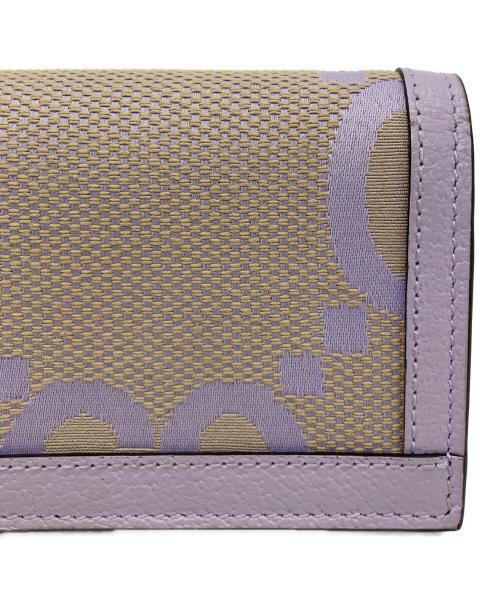 GUCCI（グッチ）GUCCI (グッチ) カードケース ウォレット（コイン＆紙幣入れ付） パープルの古着・服飾アイテム