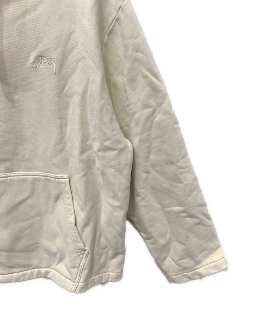 stussy（ステューシー）stussy (ステューシー) No Vacancy Inn (ノーバカンシーイン) プルオーバーパーカー アイボリー サイズ:Mの古着・服飾アイテム