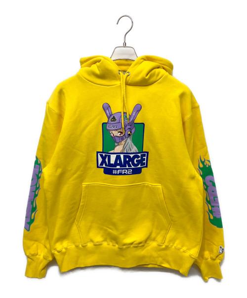 X-LARGE（エクストララージ）X-LARGE (エクストララージ) FR2 (エフアールツー) プルオーバーパーカー イエロー サイズ:Lの古着・服飾アイテム