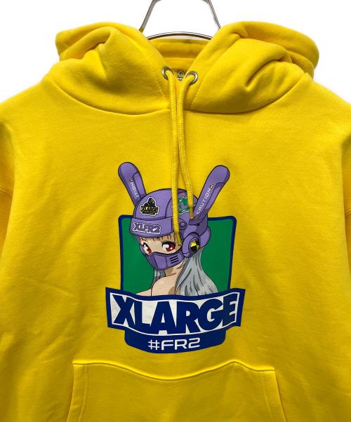 X-LARGE（エクストララージ）X-LARGE (エクストララージ) FR2 (エフアールツー) プルオーバーパーカー イエロー サイズ:Lの古着・服飾アイテム