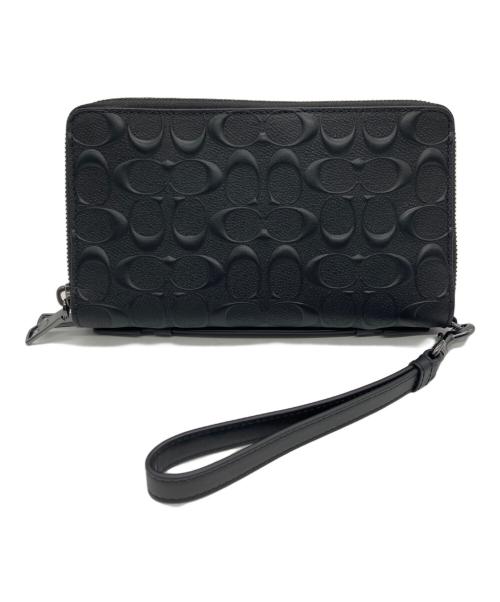 COACH（コーチ）COACH (コーチ) ラウンドファスナー財布 ブラックの古着・服飾アイテム