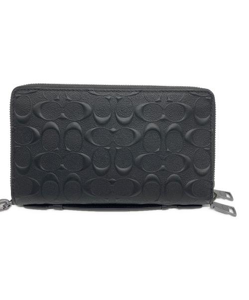 COACH（コーチ）COACH (コーチ) ラウンドファスナー財布 ブラックの古着・服飾アイテム