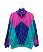 NIKEナイキ）の古着「トラックジャケット」｜ネイビー×グリーン×ピンク