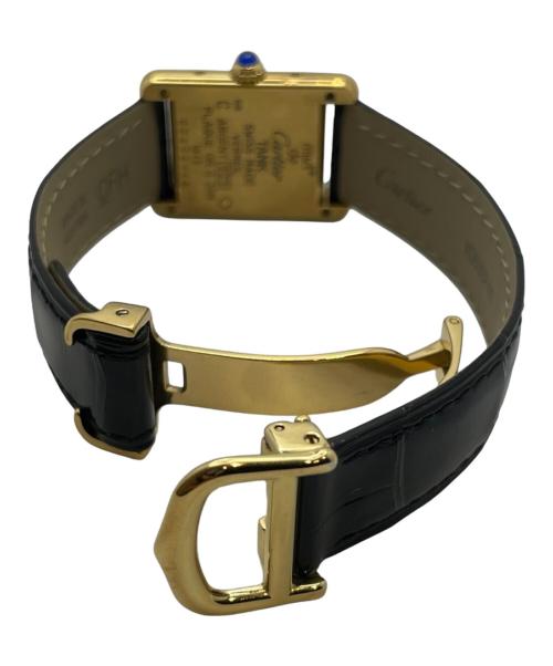 Cartier（カルティエ）Cartier MUST TANK SMALL MODEL VERMEIL/マストタンクSM ヴェルメイユ Ref.W1008354 シャンパンアラビアCC文字盤 サイズ:SM/スモール/15.0cm/20.5mm×27.5mmの古着・服飾アイテム