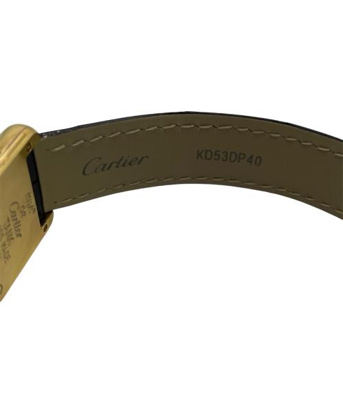 Cartier（カルティエ）Cartier MUST TANK SMALL MODEL VERMEIL/マストタンクSM ヴェルメイユ Ref.W1008354 シャンパンアラビアCC文字盤 サイズ:SM/スモール/15.0cm/20.5mm×27.5mmの古着・服飾アイテム