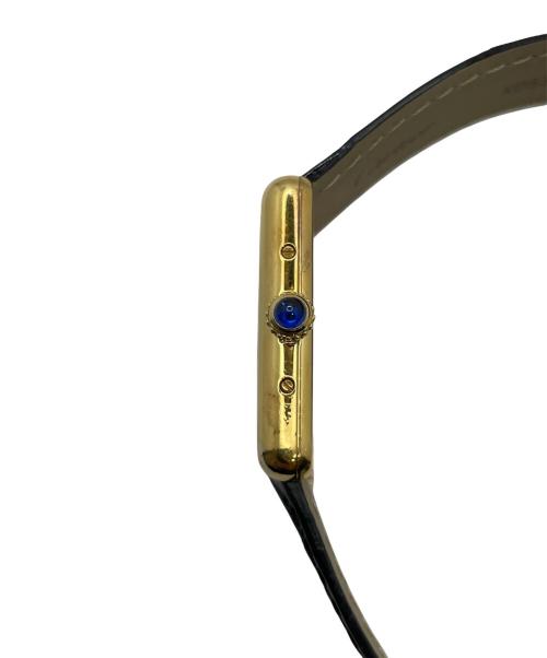 Cartier（カルティエ）Cartier MUST TANK SMALL MODEL VERMEIL/マストタンクSM ヴェルメイユ Ref.W1008354 シャンパンアラビアCC文字盤 サイズ:SM/スモール/15.0cm/20.5mm×27.5mmの古着・服飾アイテム