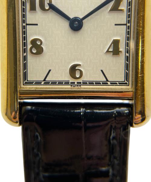 Cartier（カルティエ）Cartier MUST TANK SMALL MODEL VERMEIL/マストタンクSM ヴェルメイユ Ref.W1008354 シャンパンアラビアCC文字盤 サイズ:SM/スモール/15.0cm/20.5mm×27.5mmの古着・服飾アイテム