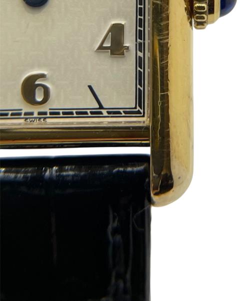 Cartier（カルティエ）Cartier MUST TANK SMALL MODEL VERMEIL/マストタンクSM ヴェルメイユ Ref.W1008354 シャンパンアラビアCC文字盤 サイズ:SM/スモール/15.0cm/20.5mm×27.5mmの古着・服飾アイテム