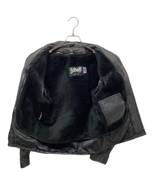 Schott（ショット）Schott (ショット) ライナー付きレザージャケット ブラック サイズ:36の古着・服飾アイテム
