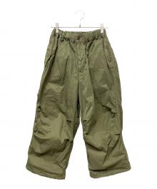 HARVESTY（ハーベスティー）の古着「コットン ギャバジン オーバーパンツ」｜カーキ