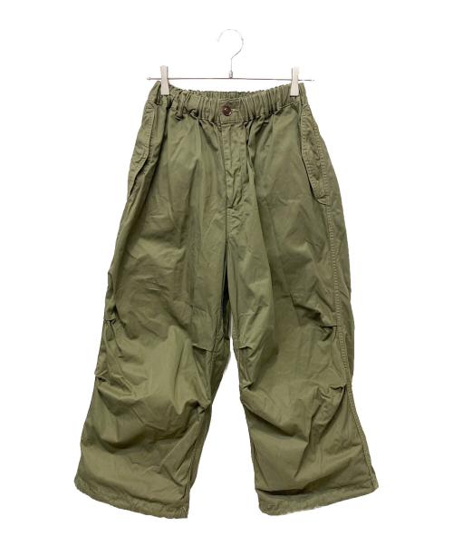 HARVESTY（ハーベスティー）HARVESTY (ハーベスティー) コットン ギャバジン オーバーパンツ カーキ サイズ:1の古着・服飾アイテム