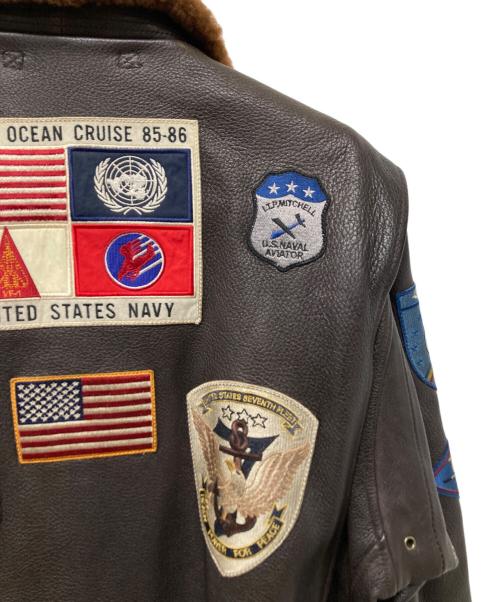 AVIREX（アヴィレックス）AVIREX (アヴィレックス) GOAT G-1 TOP GUNレザージャケット ブラウン サイズ:44の古着・服飾アイテム
