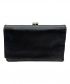 Y'sワイズ）の古着「がま口3つ折り財布」｜ブラック