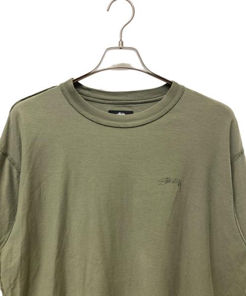stussy（ステューシー）stussy (ステューシー) 半袖Tシャツ カーキ サイズ:Lの古着・服飾アイテム