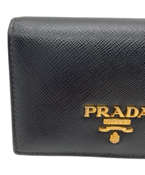 PRADA（プラダ）PRADA (プラダ) 2つ折り財布 ブラックの古着・服飾アイテム