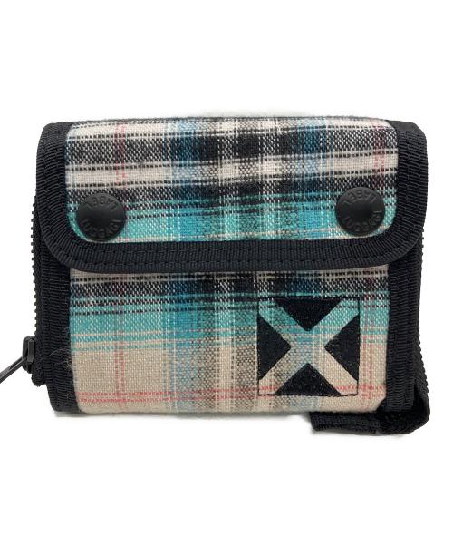 LUGGAGE LABEL（ラゲッジ レーベル）LUGGAGE LABEL (ラゲッジ レーベル) 3つ折り財布 ブラックの古着・服飾アイテム