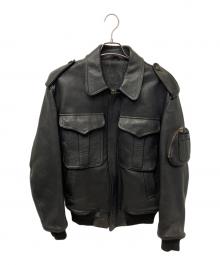 MEN'S BIGI（メンズビギ）の古着「レザージャケット」｜ブラック