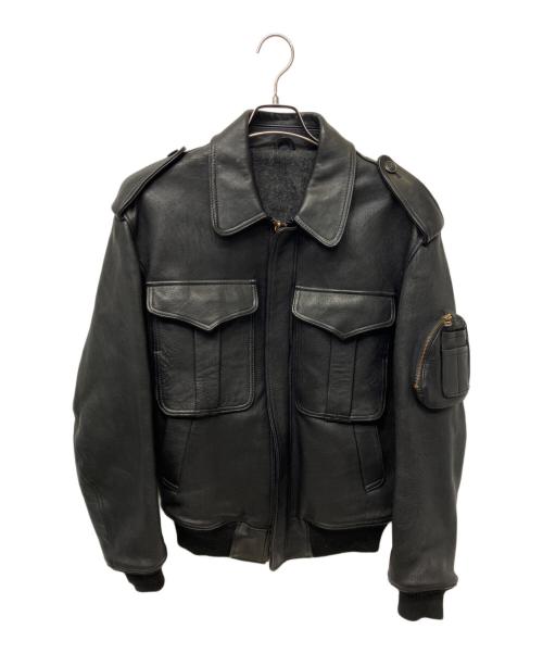 MEN'S BIGI（メンズビギ）MEN'S BIGI (メンズビギ) レザージャケット ブラック サイズ:Lの古着・服飾アイテム