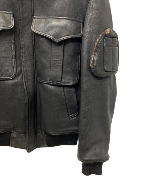 MEN'S BIGI（メンズビギ）MEN'S BIGI (メンズビギ) レザージャケット ブラック サイズ:Lの古着・服飾アイテム