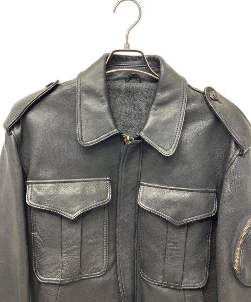 MEN'S BIGI（メンズビギ）MEN'S BIGI (メンズビギ) レザージャケット ブラック サイズ:Lの古着・服飾アイテム